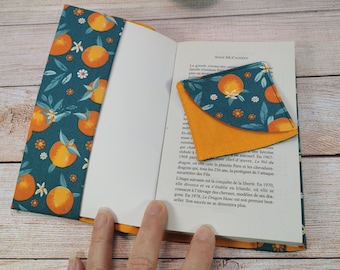 Protège livre pour livre de poche avec Marque-page de coin offert, confectionnés à la main en coton