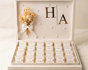 Personalisierte Schokobox Verlobung | Hochzeit Geschenk | Schokolade mit Namen