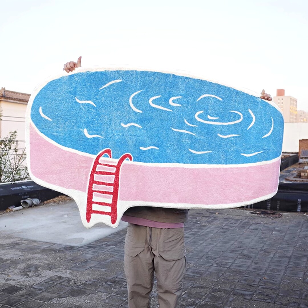 Creative Swimming Pool Rug for Bedroom Living Room Bedroom - Etsy