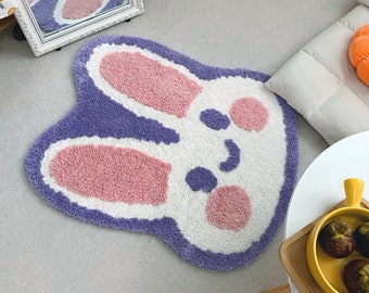 Living Room Bedroom Kitchen Decorative Lightweight Foam Printed Rug ALAZA My Daily Cute Bunny Rabbit Carrot Flower Area Rug 4' x 5'3 Living Room Bedroom Kitchen Decorative Lightweight Foam Printed Rug ALAZA My Daily Cute Bunny Rabbit Carrot Flower Area Rug 4' x 5'3
