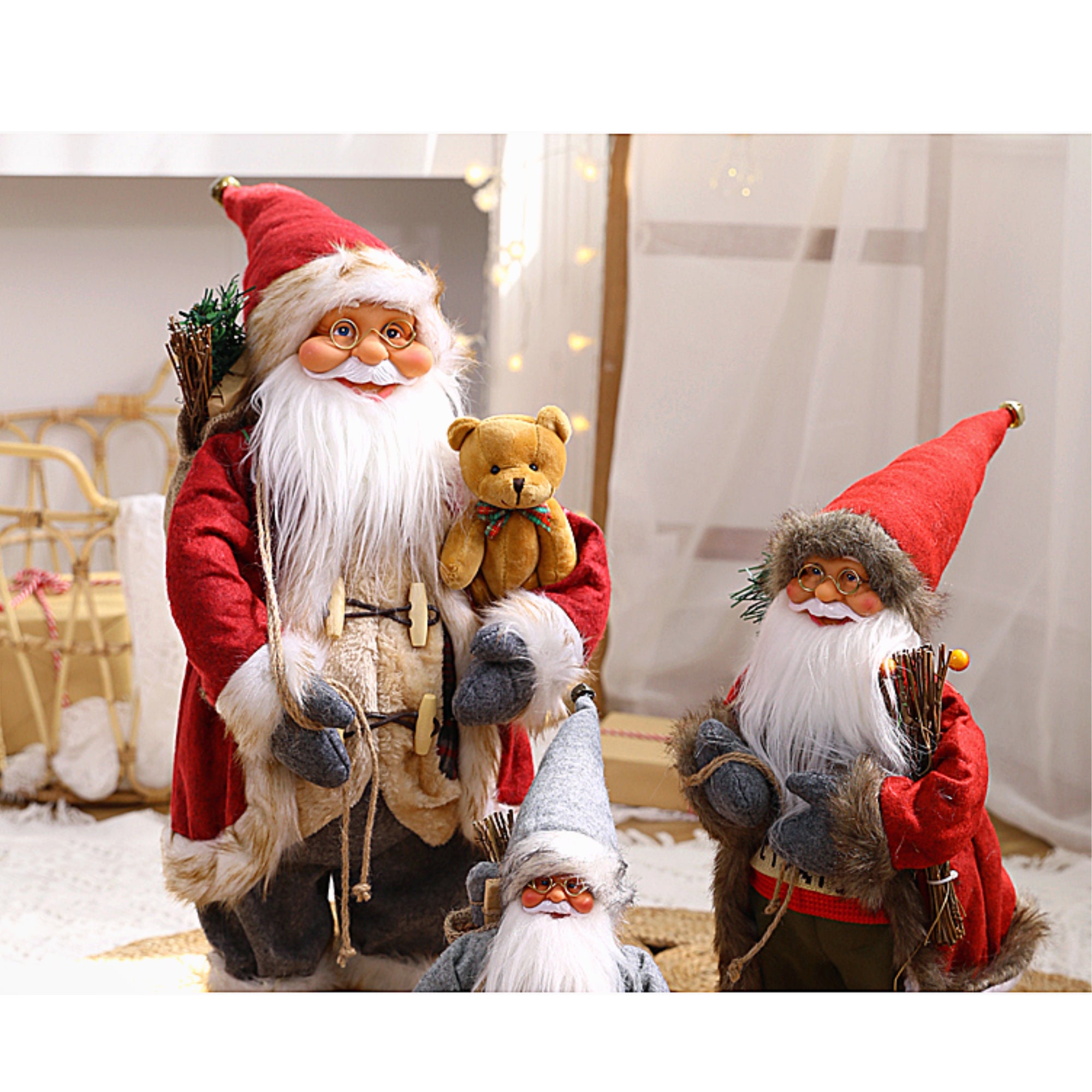 Large Stuffed Santa - Etsy