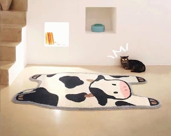Cartoon Cow Rug - Etsy