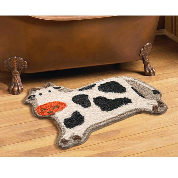 Cute Milk Cow Shaped Rug Cartoon Animal Carpet Bathroom Mat - Etsy Cute Milk Cow Shaped Rug Cartoon Animal Carpet Bathroom Mat - Etsy