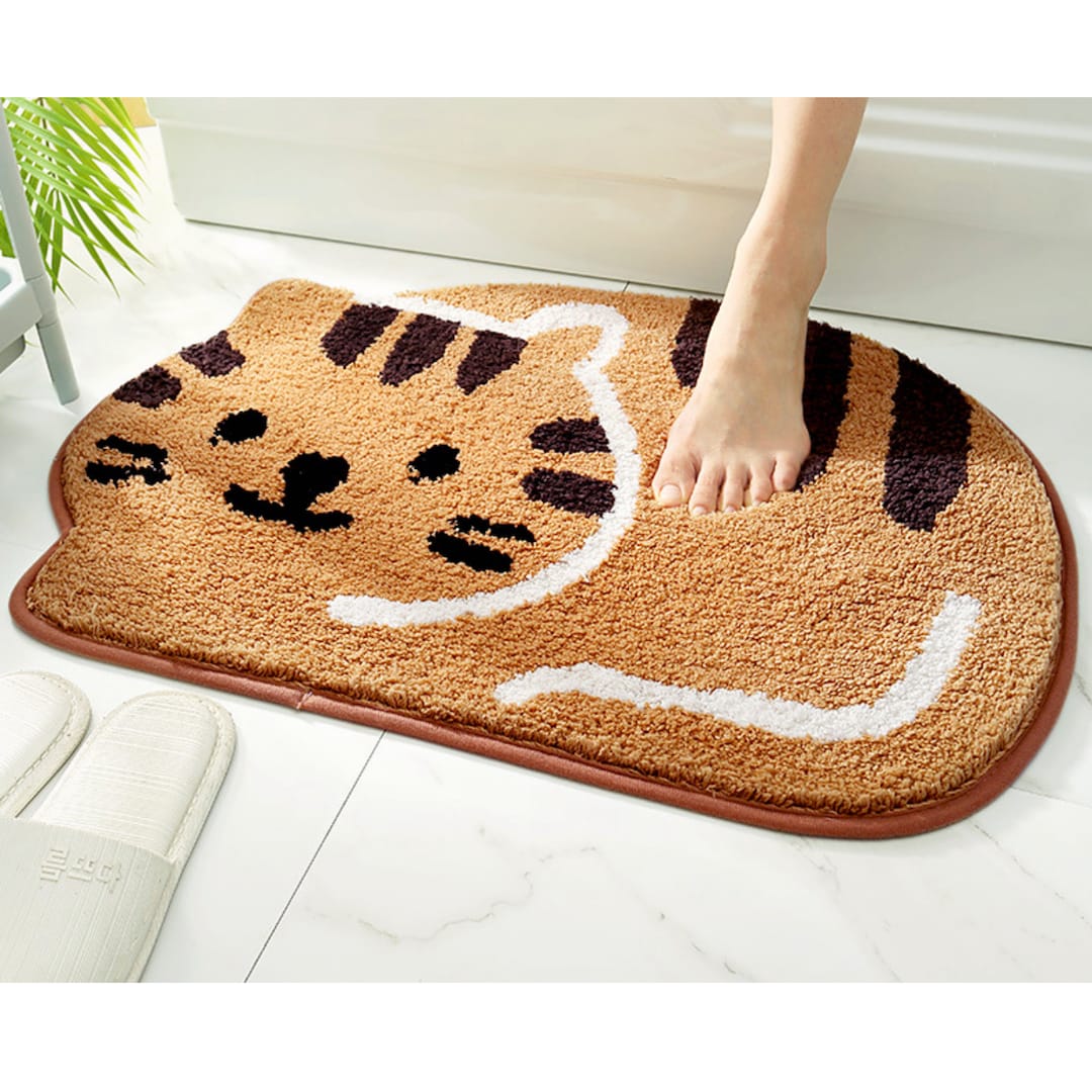 Cat Shape Door Mat Cute Cat Rug Irregular Kids Bedroom Rug Etsy