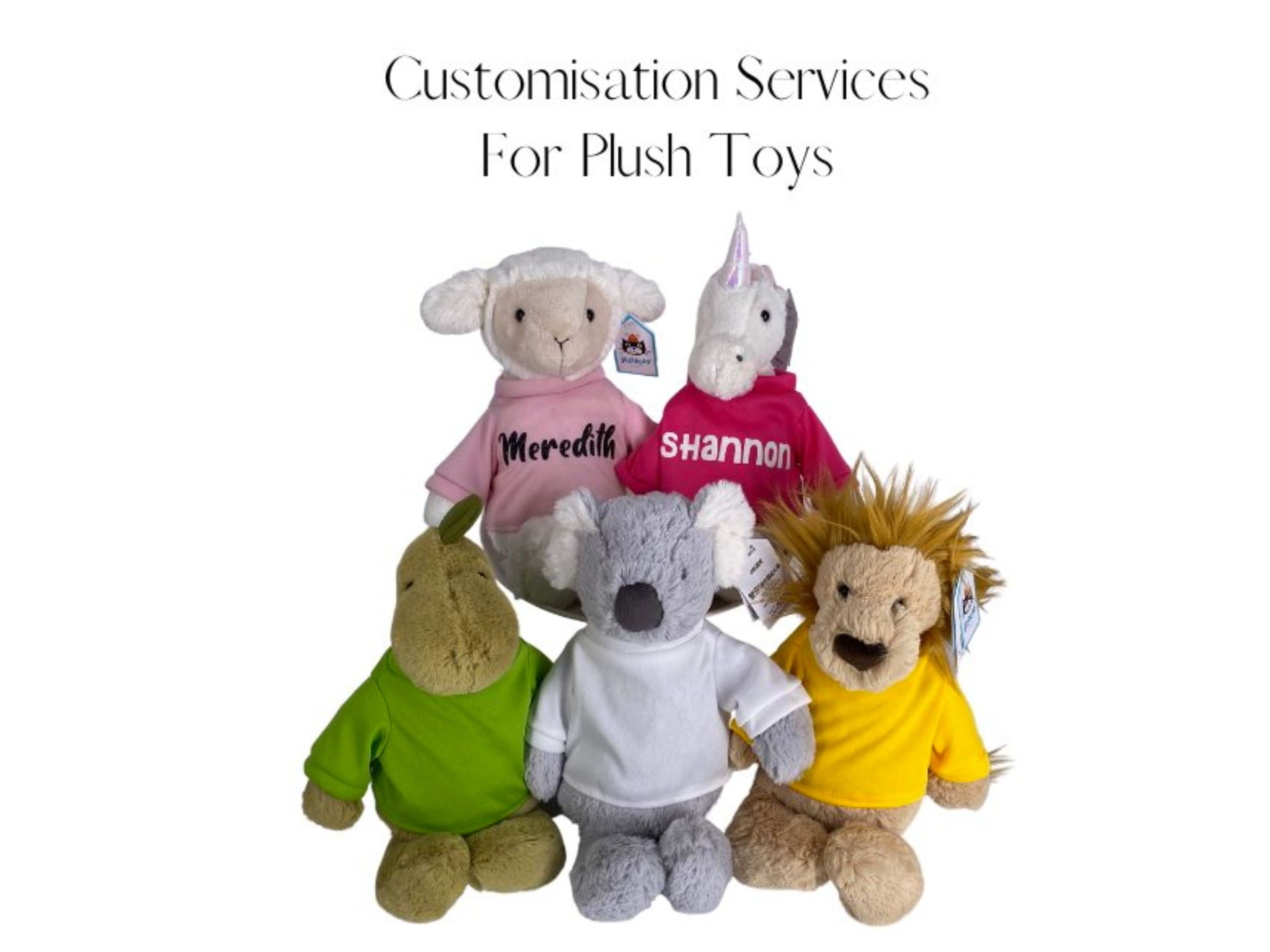 Customised Jellycat Custom Name Jellycat Tee Shirt stuffed Etsy