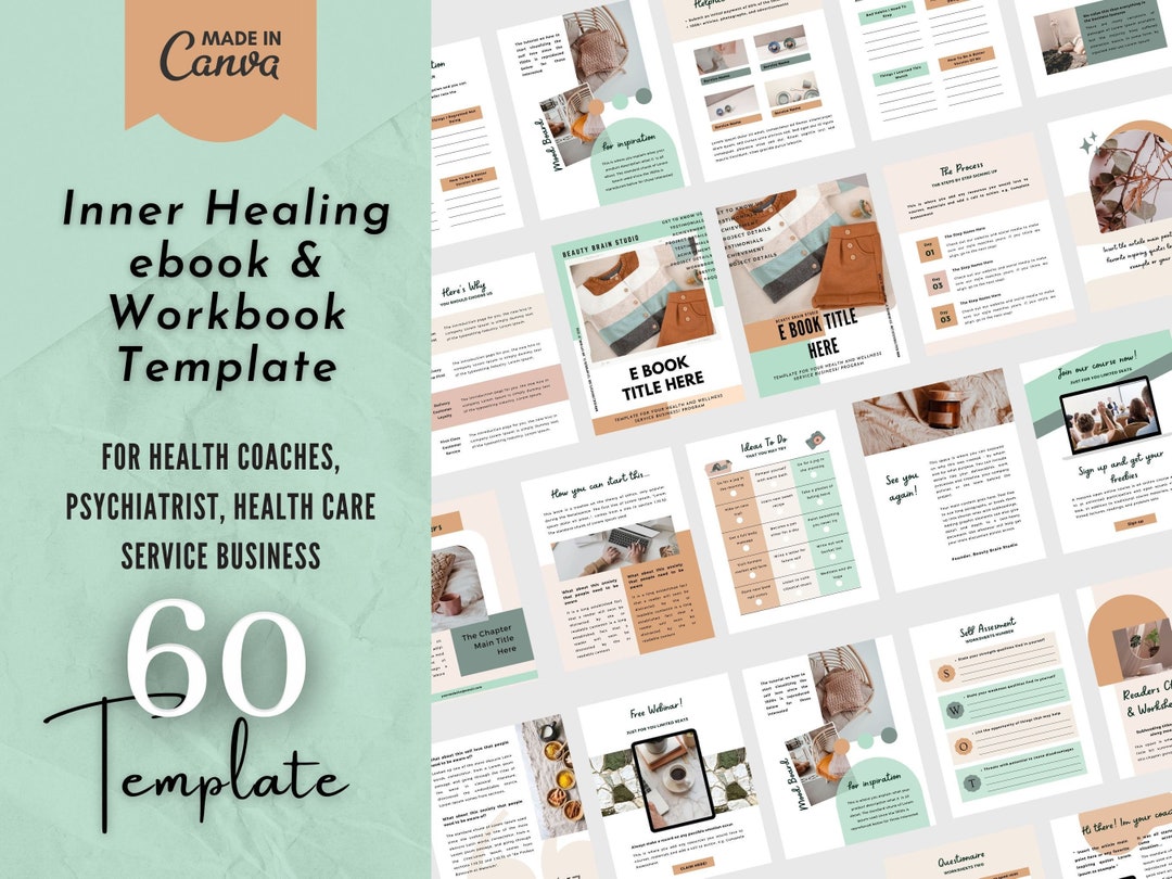 60 Inner Healing & Self Love Coach Workbook Template,wellness Life ...