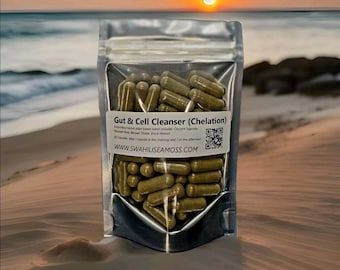 Dr Sebi Inspired Gut & Colon Cleanser (Similar to CHELATION 1 and 2) 60 Capsules with Black Walnut Active