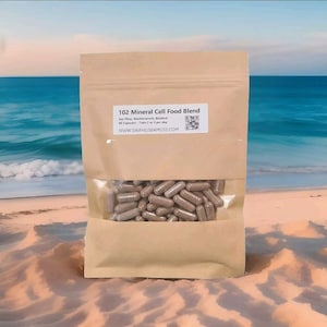 102 mineral Irish Sea Moss Bladderwrack Burdock 90 Alkaline Herb Veggie Capsules