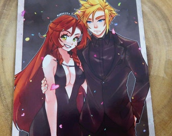 FF7R - Cloud and Aerith GLOSSY Print