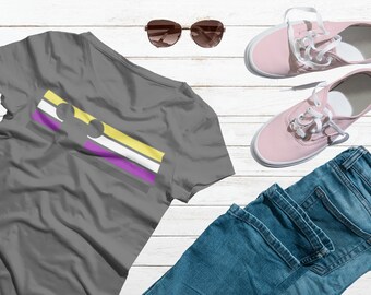 Mickey Mouse Non Binary Pride Shirt / Non Binary Pride Shirt / Disney Shirt / Pride Shirt / LGBTQ+ Shirt