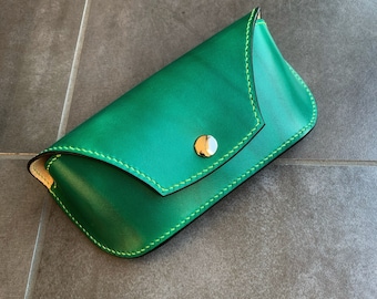 Leather Sunglasses Case, Leather Sunglass Case, Glasses Case, Leather Case, Glasses Protector Handmade to order - Fit Ray Ban etc