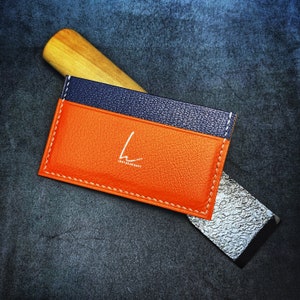 Leather Card holder Wallet, Minimalist Wallet, Leather Card Holder, Leather Slim Card Wallet - Alran Goat Leather