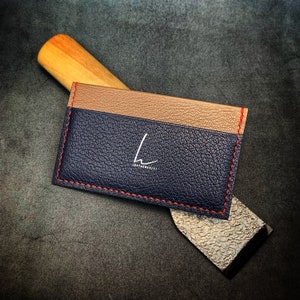 Leather Card holder Wallet, Minimalist Wallet, Leather Card Holder, Leather Slim Card Wallet - Alran Goat Leather