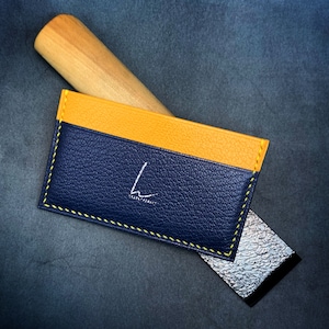 Leather Card holder Wallet, Minimalist Wallet, Leather Card Holder, Leather Slim Card Wallet - Alran Goat Leather