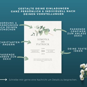 Individuelle Einladung nach deinen Vorstellungen zur Hochzeit Taufe Geburtstag fertig gedruckt oder als Datei