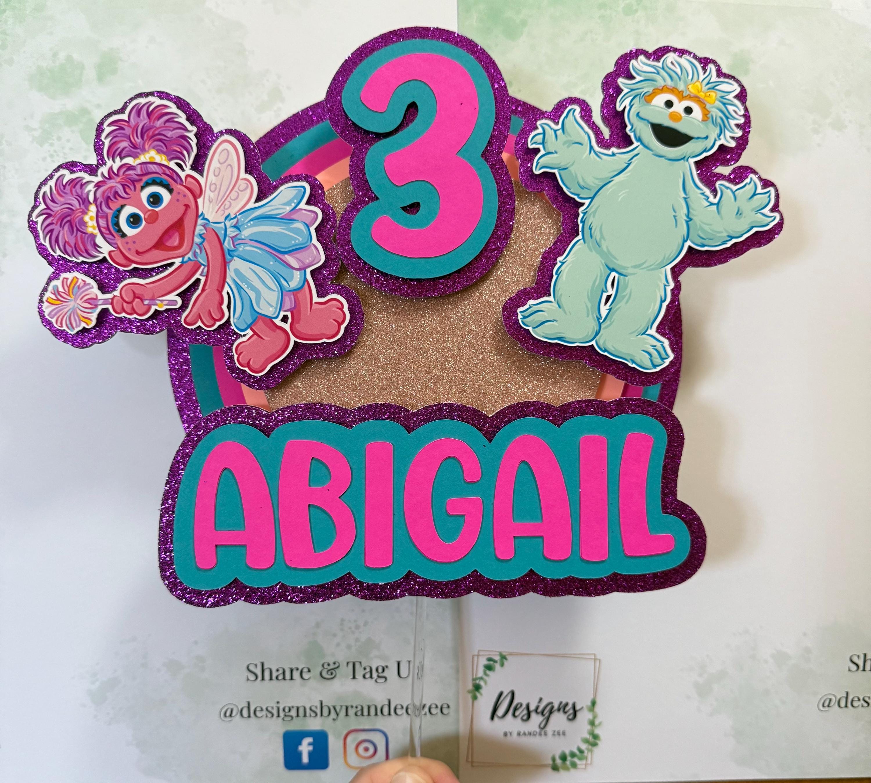 Abby Cadabby Birthday Cake Topper, Toddler Birthday, Personalized Cake Topper, Sesame Street, 2nd Birthday, Little Girl Birthday Decor