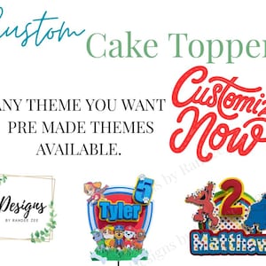 Custom Cake Topper l 3D Cake Topper l Birthday Party Decoration l Boy Birthday l Girl Birthday l Custom Party Decor | Centepiece