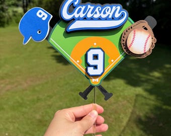 Personalized Baseball Cake Topper: 3D Sports Party Decor