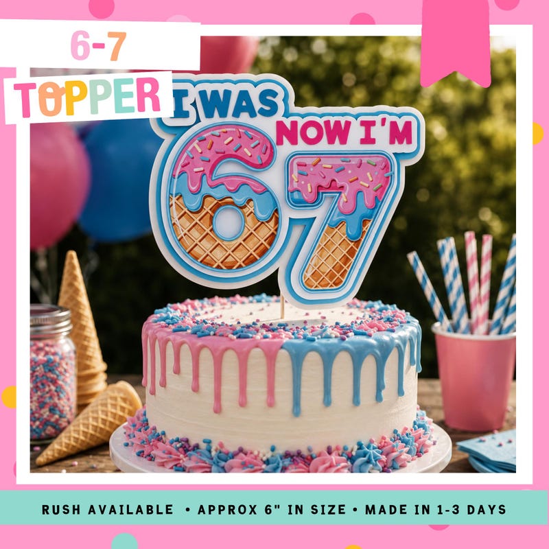 67 Birthday Cake - Etsy