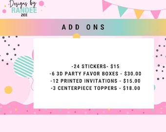 Custom Party Bundle Add Ons
