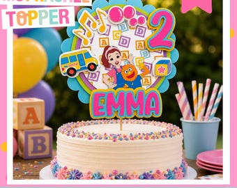 Ms Rachel Birthday Cake Topper, Preschool Party Decor, Custom 3D Name and Age Topper, Learning Songs Theme, Toddler Birthday Cake Topper