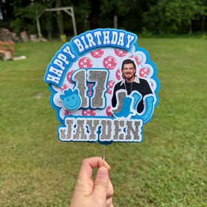 Custom Morgan Wallen Birthday Cake Topper Country Western Party Decor Personalized Name and Age | 3D Cake Topper | Custom Cake Top | Teen