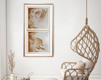 Acrylic painting, handmade on canvas, abstract modern art, Beige wall deco art Contemporary art, Minimalist Art, gift art, textured art