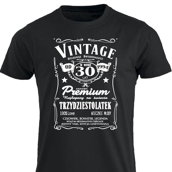 Jahrgang 1994 30 Lat Urodziny Smieszna Koszulka Urodzinowa Polska Prezent Polskie Koszulki w UK 30.Geburtstag Tshirt PL