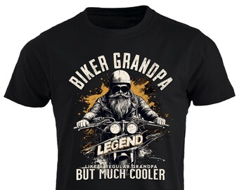 Biker Grandpa Legend Orange comme un grand-père régulier mais beaucoup plus cool T-shirt de moto Moto Bike Chopper Tee Cafe Racer Biker Grandad