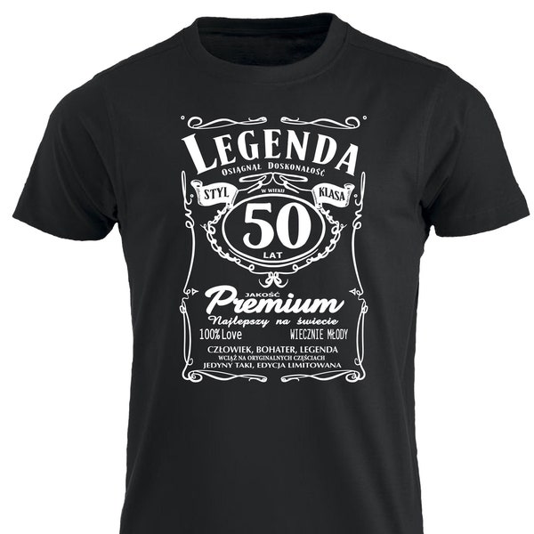 50 lat Urodziny Legenda Smieszna Koszulka Urodzinowa T-Shirt Polska Prezent Polskie Koszulki w UK 50.Geburtstag Tshirt