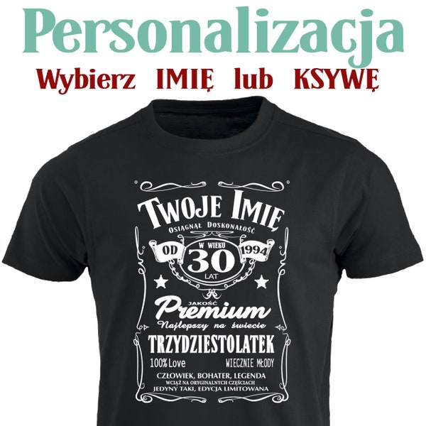 30 lat Urodziny 1994 Personalizowana Smieszna Koszulka Urodzinowa Prezent Polskie Koszulki UK 30th Birthday Tshirt