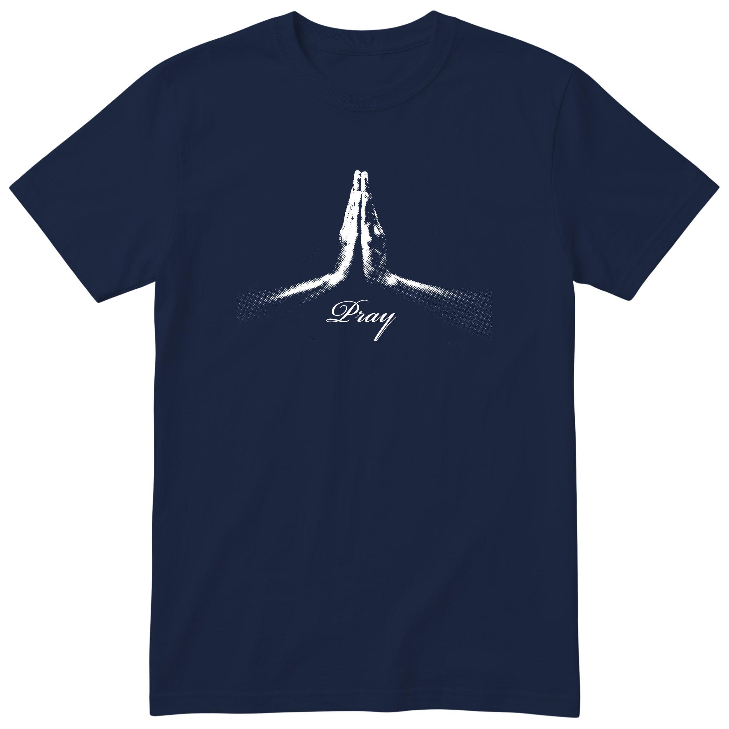Pray Christian T-shirt - Faith Tee With Praying Hands - Etsy