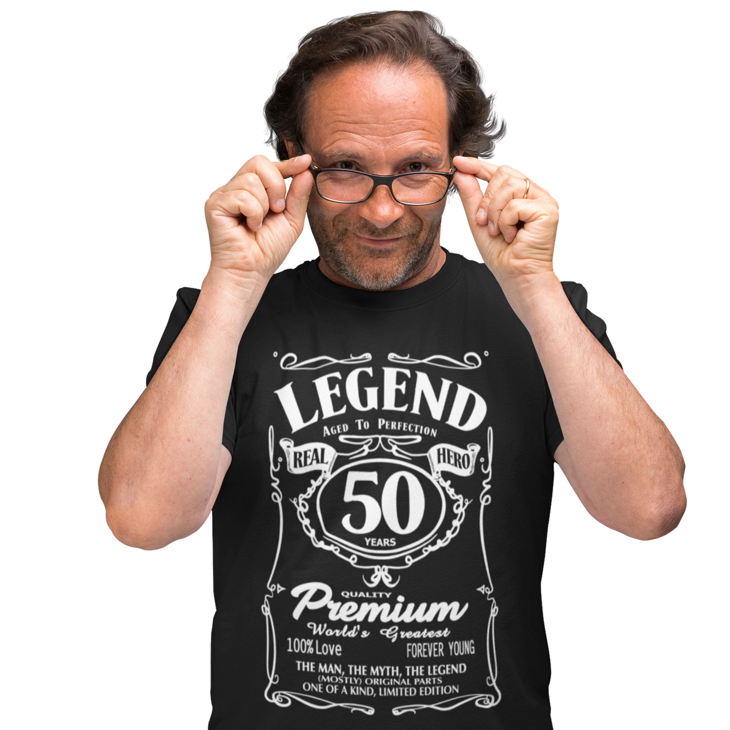 50th Birthday Gifts for Him Men 50 Years Legend Funny T Shirt Etsy