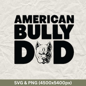アメリカン・ブリー・ダッド SVG：犬好きデカール（デジタルダウンロード）