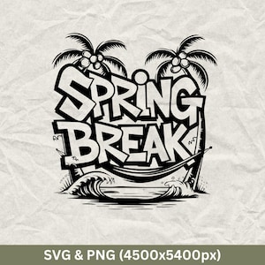 SVG de vacaciones de primavera: Diseño de viaje de vacaciones (descarga digital)