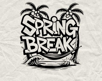 Spring Break SVG: Vacation Trip Design (Digital Download)