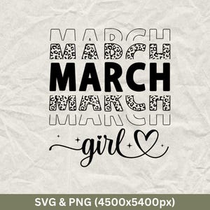 March Girl SVG, March Birthday Shirts, Funny Birthday Gift, Birthday Party, Birthday Squad SVG, March, March Birthday Cricut, March Birthday