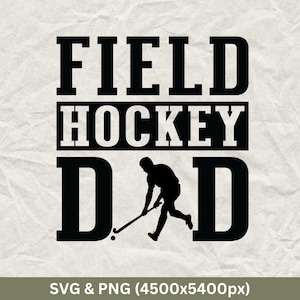 Papa hockey sur gazon SVG : cadeau joueur, fichier de coupe Cricut (téléchargement numérique)
