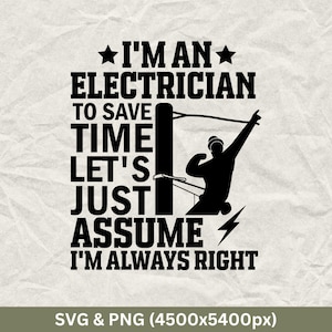 Electrician Svg, Electrician, Funny Electrician, Electrician Shirt, Electrician Cricut, Electrician Gift, Electrician Life, Files For Cricut