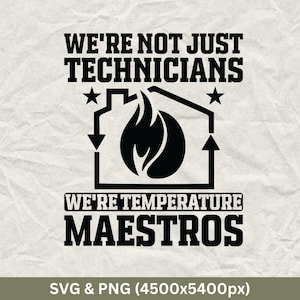 Archivo SVG PNG Cricut de Temperature Maestros HVAC Tech