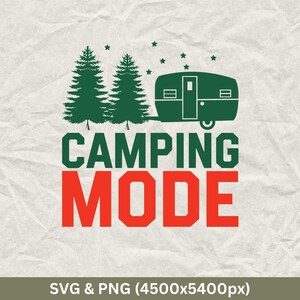 Camping Mode SVG : Happy Camper Adventure Design (téléchargement numérique)