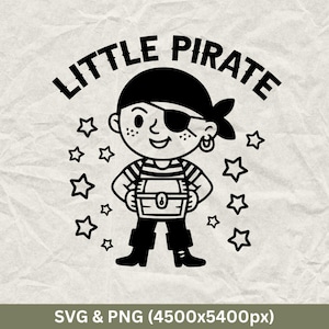 Funny Pirate Quotes SVG: Little Pirate Shirt Design (Digital Download)
