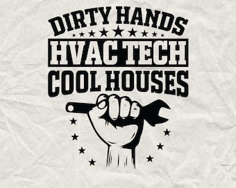 HVAC Tech Dirty Hands Houses SVG, PNG-Dateien