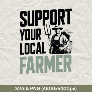 Support Your Local Farmer, Farming Svg, Farmer Svg, Tractor avg, Farming Svg, Farm Svg, Farmhouse Svg,  Farm life Svg, Farmer Shirt, Svg,Png