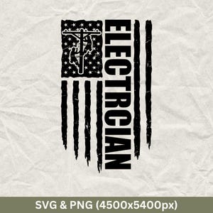 Electrician Svg, Electrician, Funny Electrician, Electrician Shirt, Electrician Cricut, Electrician Gift, Electrician Life, American Flag