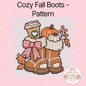 Cozy Fall Boots - Needlepoint Digital Download