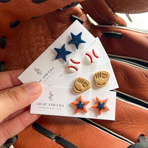 Astros Earrings| Clay Earrings| Astros Clay Earrings| HTX Astros Clay Earrings| Houston Astros Earrings| Astros Studs| Baseball Studs|Sports