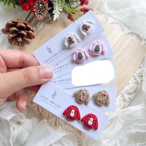 Weihnachts Ohrringe | Urlaub Ohrringe | Ton Ohrringe | Weihnachten Pullover Ohrringe | Pullover Ohrstecker | Stud Pack Ohrringe | Winter Ohrstecker