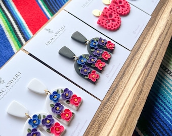 Brincos Cinco De Mayo | Brincos Papel Picado | Brincos de declaração | Pendurados Cinco De Mayo | Brincos Mexicanos | Aretes Mexicanos | Feito à mão
