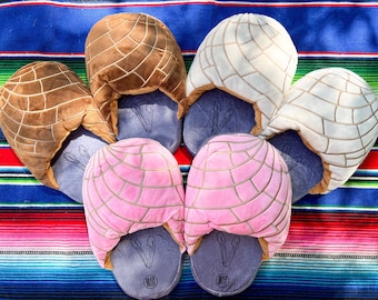 Concha Pantuflas| Concha Slippers| Pan Dulce Accessories| Concha Accessories| Pink Concha Concha Slippers| Pan Dulce Concha Pantuflas